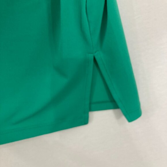 Susan Graver size 3X Kelly Green Button Sleeve Detail Liquid Knit Comfy Blouse - Picture 7 of 10